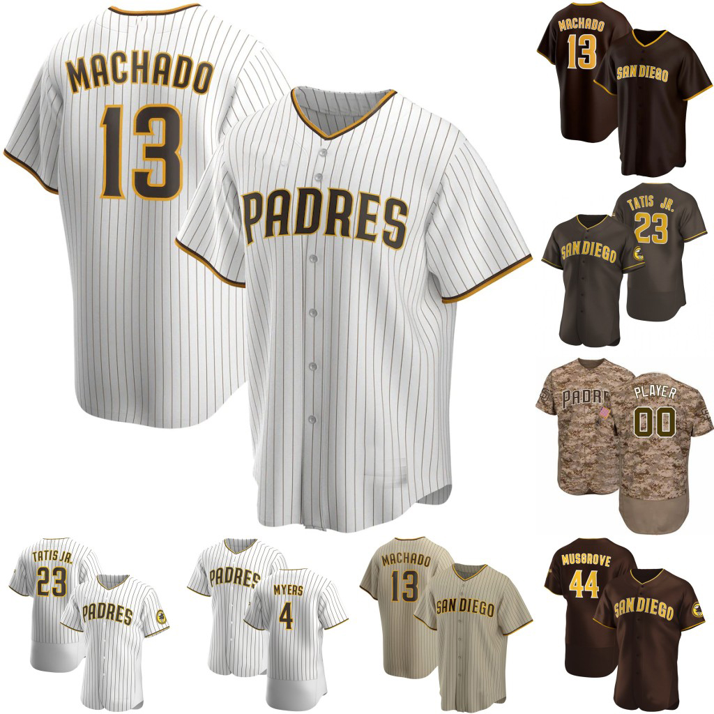 

13 Manny Machado Jersey Fernando Tatis Jr. Yu Darvish Joe Musgrove Jake Cronenworth Eric Hosmer Luke Voit Jose Azocar Dinelson Lamet Reiss Knehr, Brown youth s-xl
