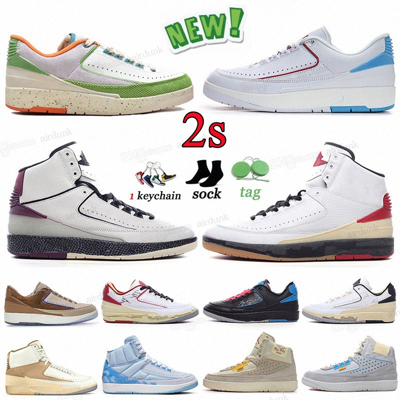 

Jumpman 2 2s Basketball Shoes Men women Airness WMNS Low SP White Varsity Red Rattan Grey Fog Signature Man Woman Black Royal UNC To Chicago
