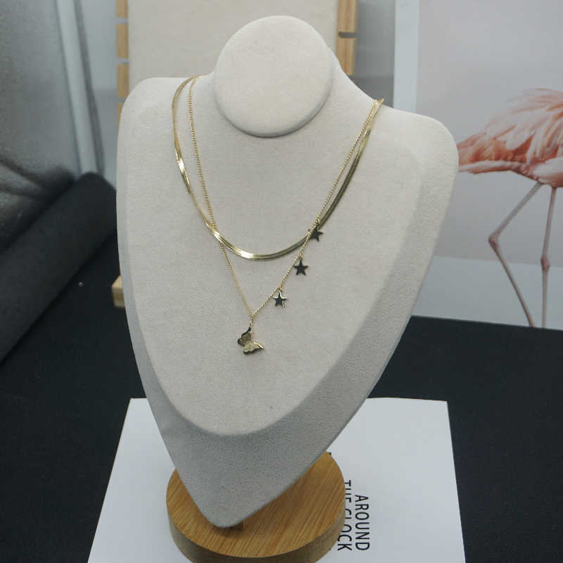 Valentine's Day Gold Necklaces for Women Animal Necklace Costume Coin Necklace Glass Perfume Bottles Chocker Crystals-image-749735520