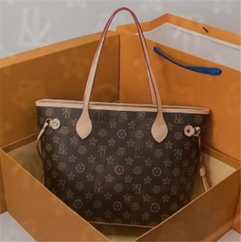 

Classic Shopping Bag Flower Shoulder Tote Floral Print Designer Handbags Women Leather Clutch Presbyopic Purse With Wallet Shopper Evening Bags, Brown grid