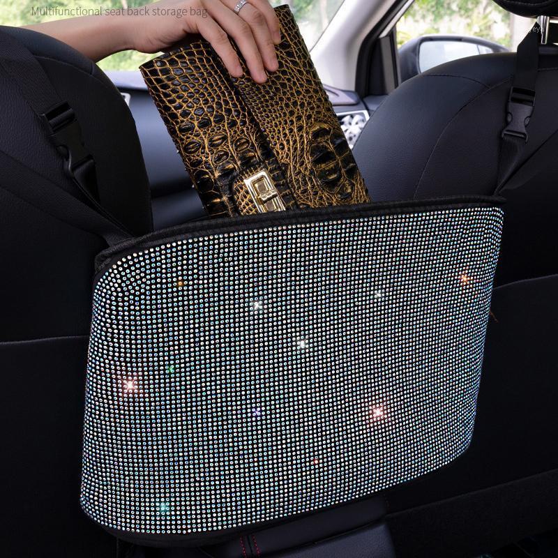 

Car Organizer Ultra Bling Armrest Box Storage Tray Bag Between Seat For Handbag Clothes Tissue Holder Tidying Central Pouch