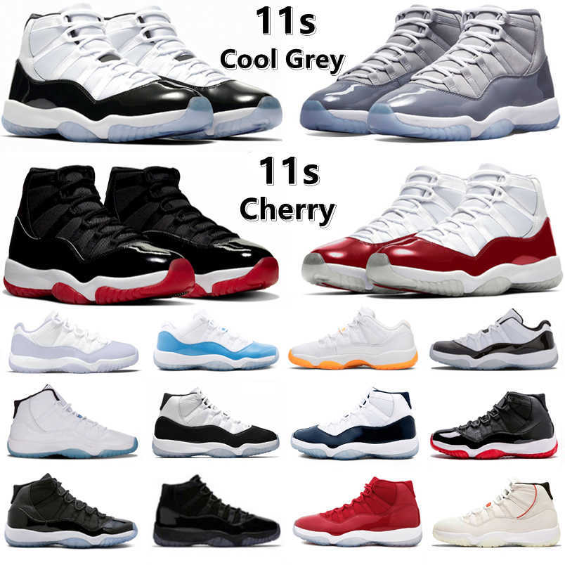 

Jumpman 11 11s Cool Grey Cherry mens basketball shoes Pure Violet Citrus Legend Gamma UNC Blue Bred Low Cap Gown Concord Space Jam men women, Color#27