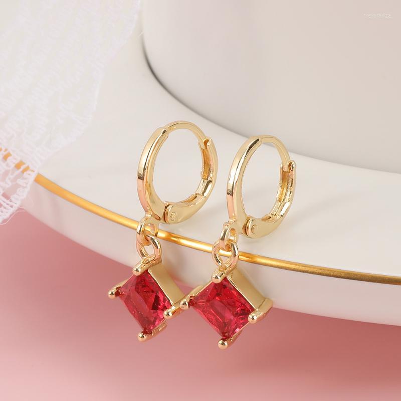 

Hoop Earrings & Huggie European And American Style Women's Fashion Jewelry Copper Plated Real Gold Inlaid Zircon Party Holiday GiftsHoop