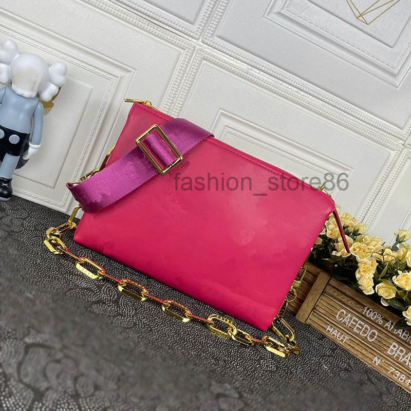 

COUSSIN BB PM MM women bag genuine leather Cross Body embossed Chain carry Purse clutch crossbody handbag