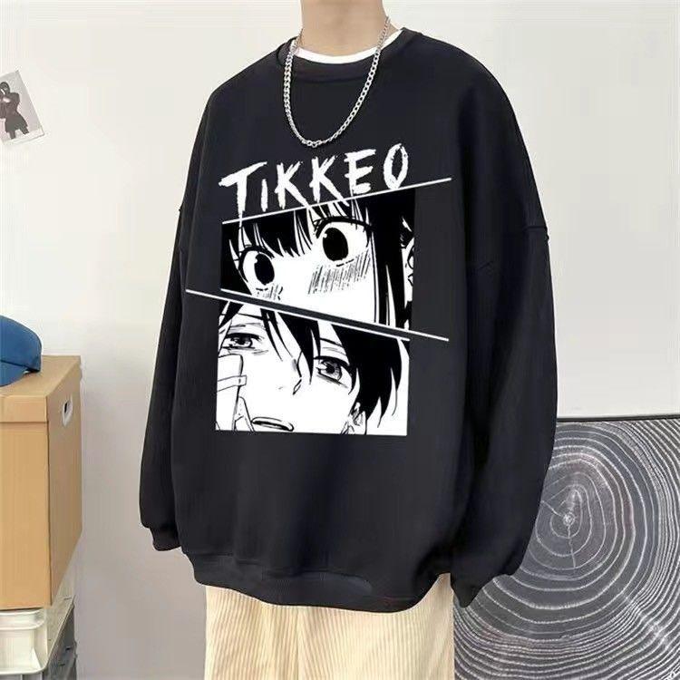 

Men's Hoodies & Sweatshirts Plus-Sized Plus Size Brushed Hoody Men's Ins Trendy Casual Bottoming Shirt Autumn Loose Long Sleeve Pullover, One blue (swordsman)