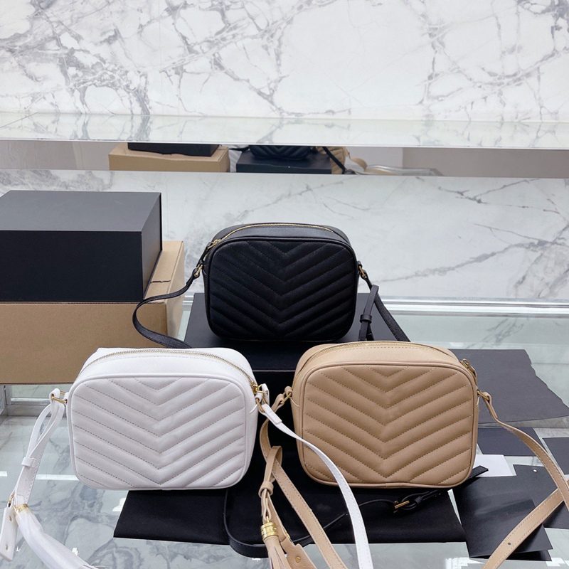 

Evening Bags Designer Luxury women nude leather Camera Bags chevron shoulder quilted crossbody purses Lou handbags tassel bag handbag