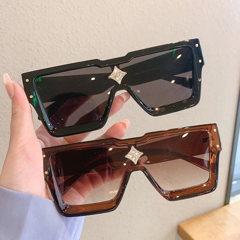 

Sunglasses Oversized Personalized One-piece Square Frame Trendy Fashion Eyewear Designer Men Women UV400 ShadesSunglassesSunglasses