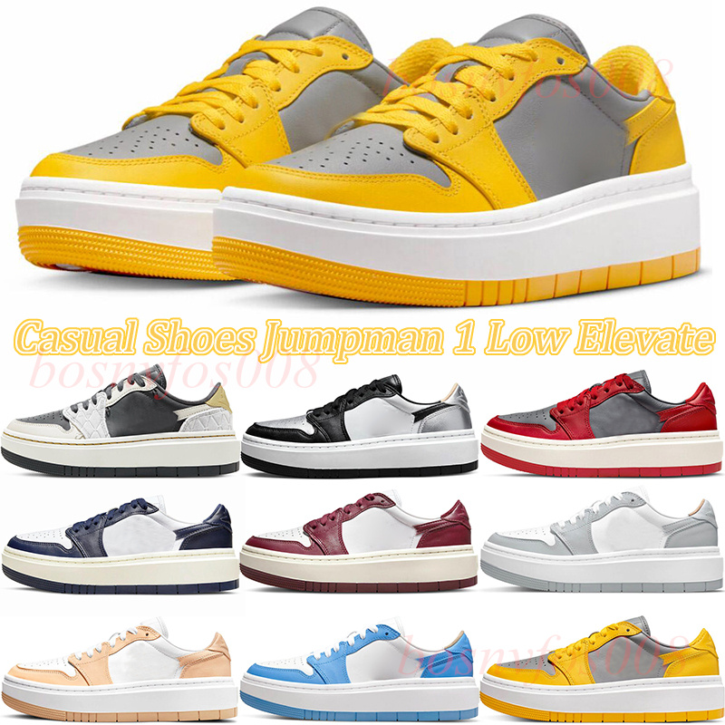 

Low 1 Casual Shoes 1s Elevate Yellow and Grey Silver Toe Men Women Onyx Light Bone Onyx University Blue Sneakers Trainers, Please leave a message