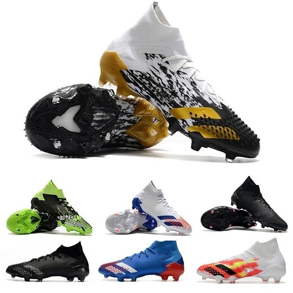 

Predator 20.1 FG Inflight Footwear White Gold Metallic With lace Football Cleats Uniforia DEMONSKIN Tormentor Green Royal Blue Soccer Shoes, Color2
