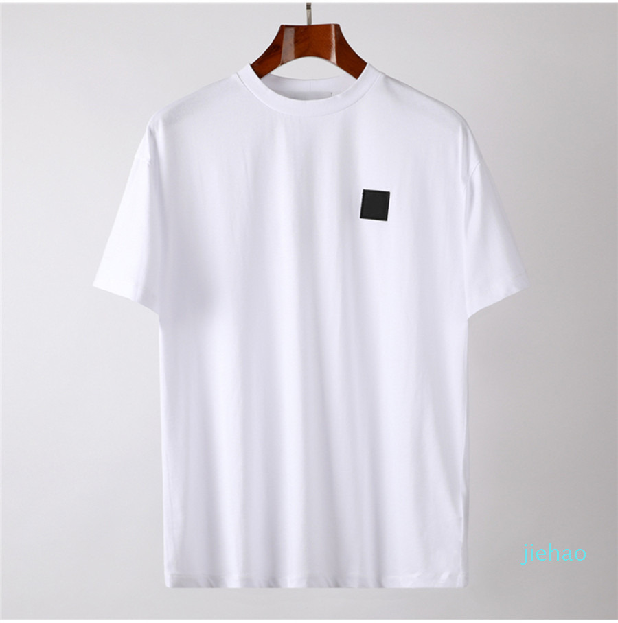 

Men' T-shirts High Quality Cotton Stone Short Sleeves Designers Round Neck t Shirt Island Summer Fashion Badge Womens Tshirts Streetwear 11, White