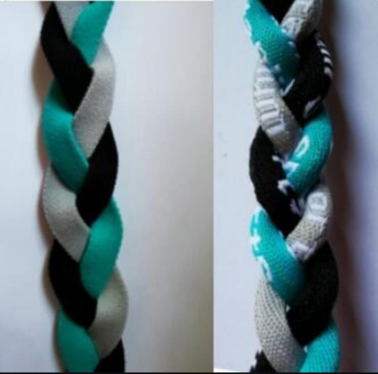 

Titanium Sport Accessories 40ps new teal black gray triple twist single rope necklace baseball tornado bracelet weaves necklaces for kids youth and athletics gift