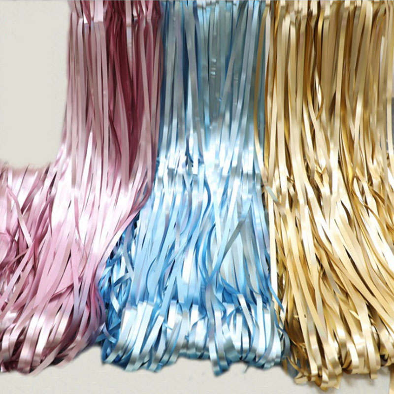 

1Mx2M matte metal Gold Silver Metallic Tinsel Curtain Foil Room Shiny Pub party Stage wedding decoration backdrop Background, As described