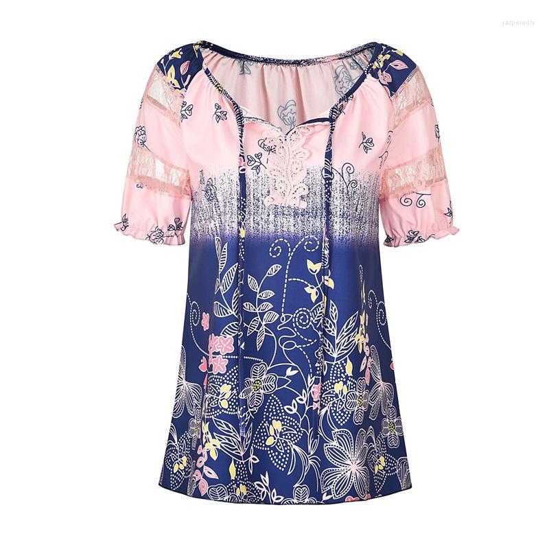 

Women's Plus Size T-Shirt Print T Shirt Women V-Neck Summer Woman Clothes Tops Tee Shirts Lace Harajuku Haut Femme CasualWomen's Jasp22, Gray