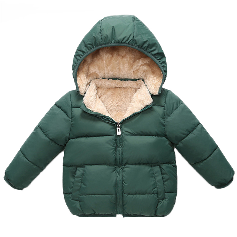 

Baby Kids Jackets Boys Winter Thick Coats Warm Cashmere Outerwear For Girls Hooded Jacket Children Clothes Toddler Overcoat 1-6Y 220826, Brown
