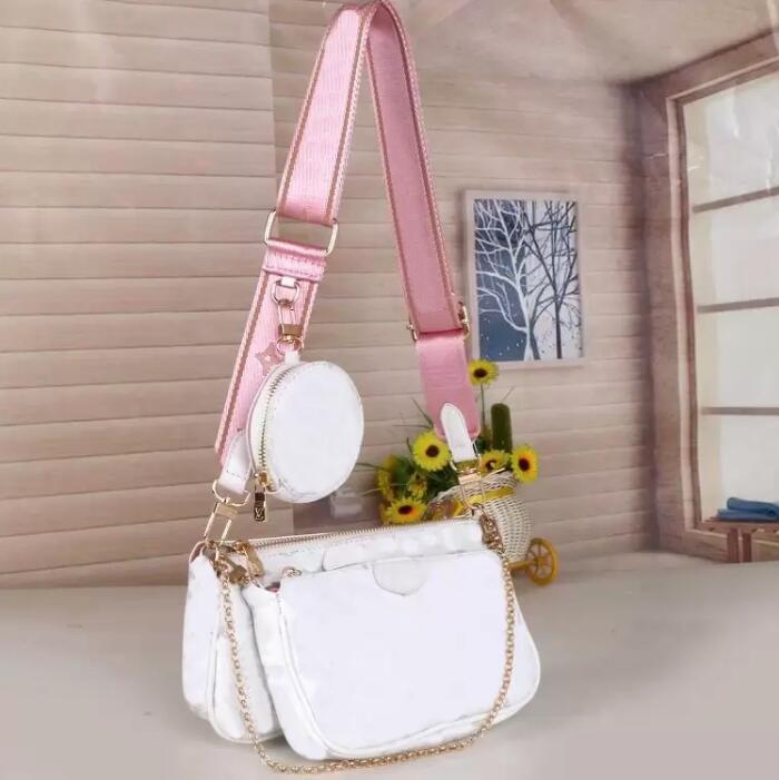 

2022 Women's handbags bag 3 pieces/set of mens wallet flower crossbody bag ladies purses, 47