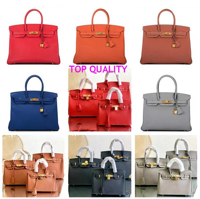 

High Top Quality Designer Bags Birkins Handbags Herme TOGO Real Leather New Fashion Alligator Totes Luxuries Handbag Cross Body Shoulder Bag 25CM Solid, Epsom leather