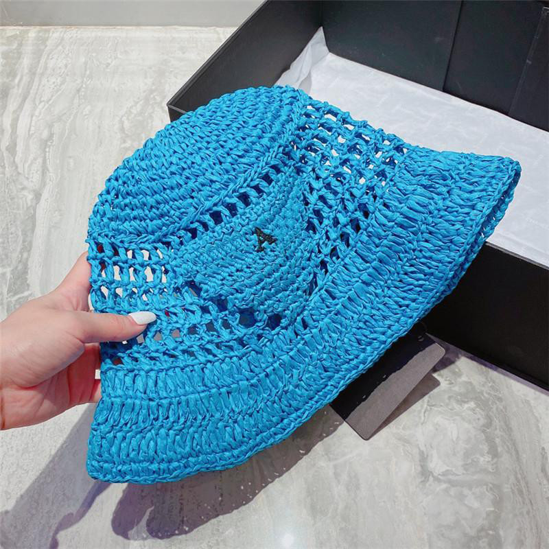 Chapeaux de paille d'été pour femmes designer chapeau de seau 4 couleurs luxurys sunhats beanies folies caps mode paille de paille