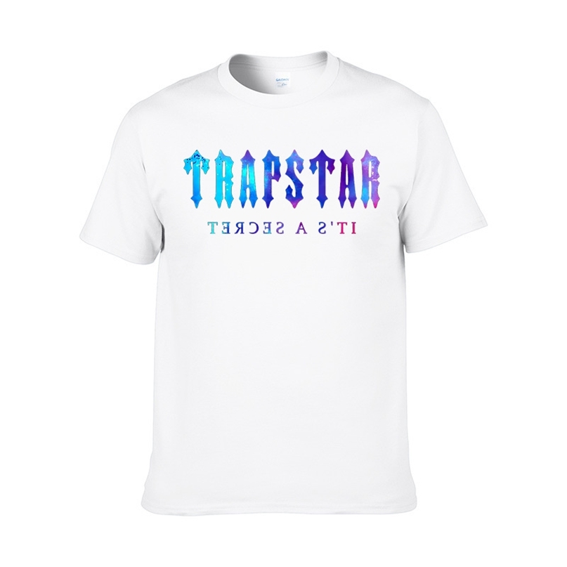 

Summer TRAPSTAR T Shirt Men Letters Printing Oversized Short Sleeve Fashion Casual Women T shirt Street 100 Cotton 220602, Sky blue