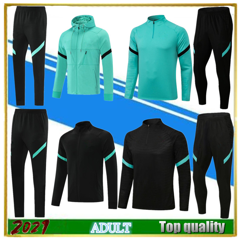 

2021 LAUTARO soccer Tracksuit men jacket Kits ICARDI PERISIC NAINGGOLAN 21/22 MiLAN Hoodie training set
