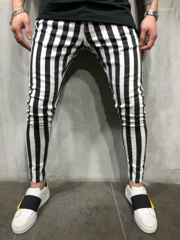 

Men' Pants Men Slim Fit Urban Straight Leg Trousers Casual Pencil Jogger Cargo US Striped Plaid Black White PantsMen' Heat22