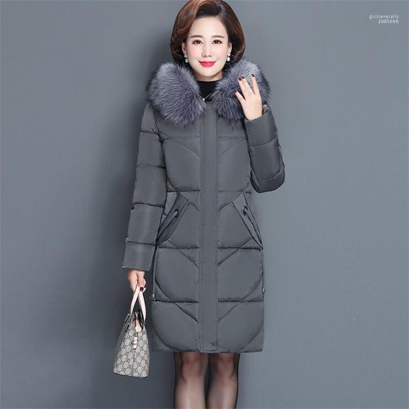 

Plus Size 6XL Winter Jacket Female Down Cotton Padded Clothes Women Casual Slim Parka Middle-aged Coat Overcoats1 Guin22, Black
