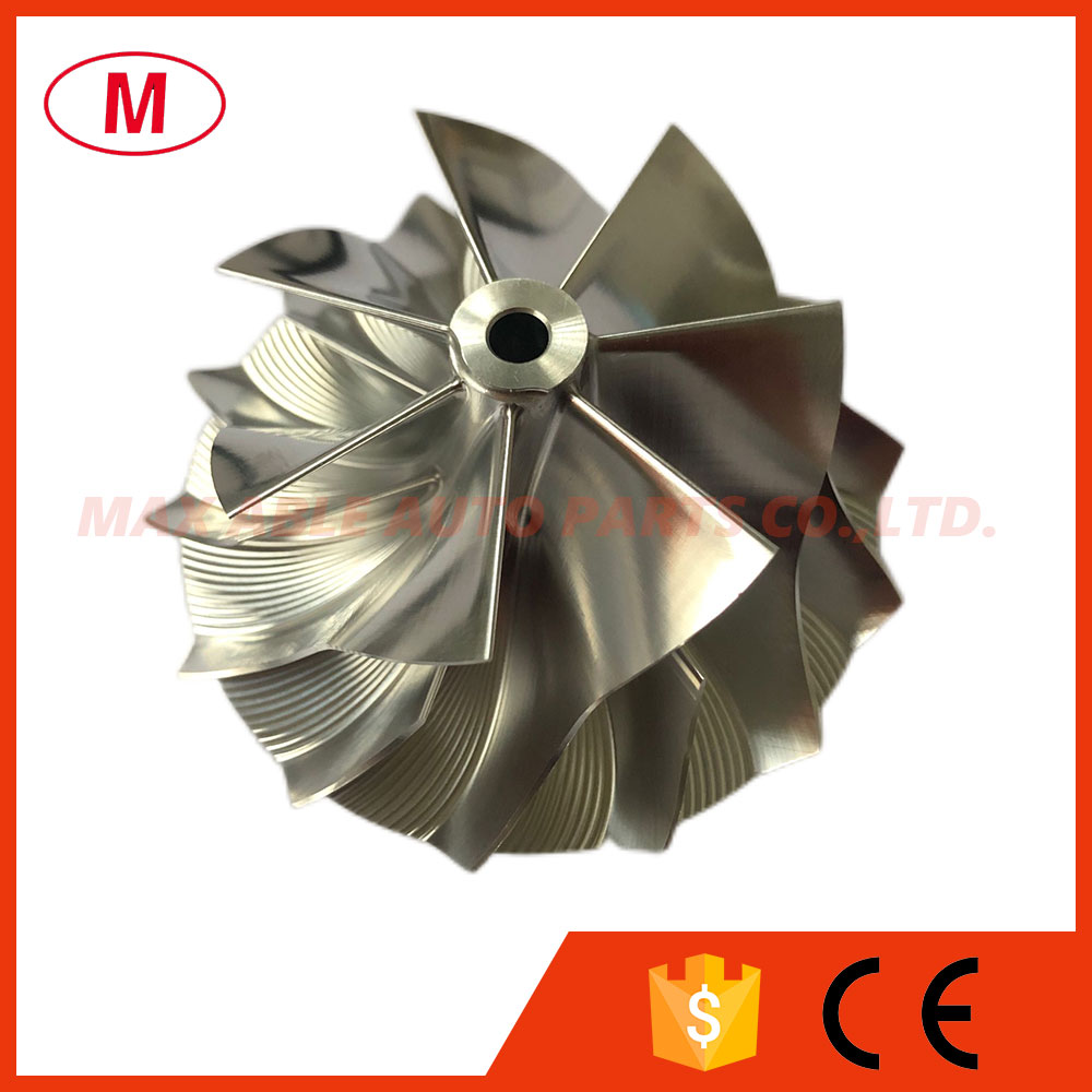 

B03G 62.00/82.00mm Reverse direction 7+7 blades High Performance Turbocharger Turbo Billet compressor wheel/Aluminum 2618/Milling wheel for Cartridge/CHRA/Core