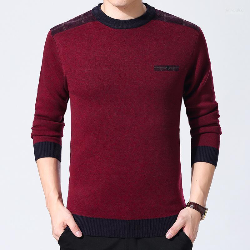 

Cashmere Wool Sweater Men 2022 Autumn O-Neck Pullovers High Quality Casual Knitted Tops XXXL Men's Sweaters Time22, Green