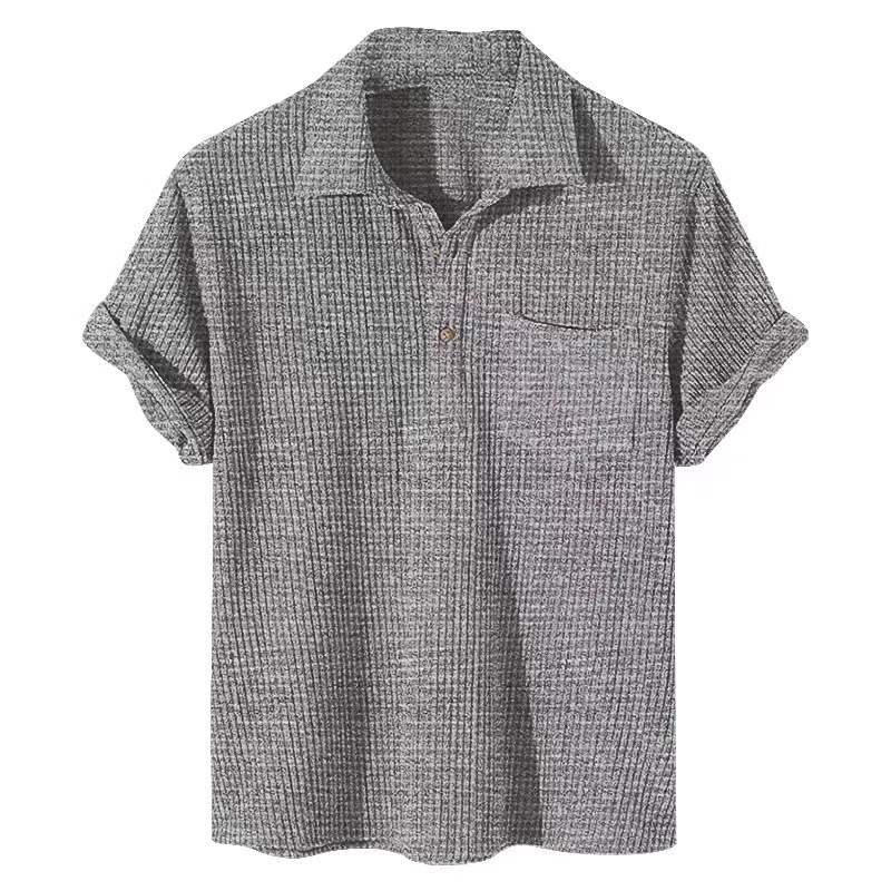 

Men's Polos Summer Man Shirt Mens Casual Business T-shirt Men Short Sleeve SILK High Quantity Button Homme ClothingMen's Men'sMen's, Dzpl-1 black