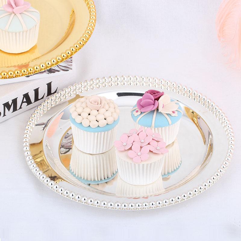 

Other Bakeware 12 Inch High-grade Metal Plating Silver Sweets Plate
