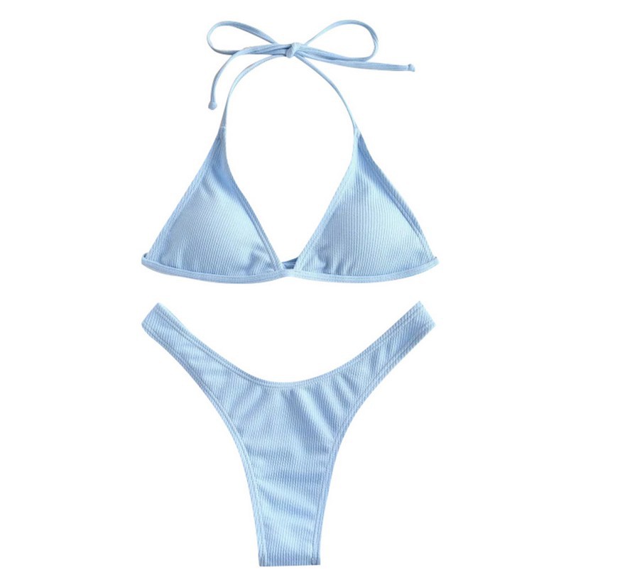 

Hot Bikini Women Fashion Swimwear Grid Swimsuit Bandage Sexy Bathing Suits Summer Clothes