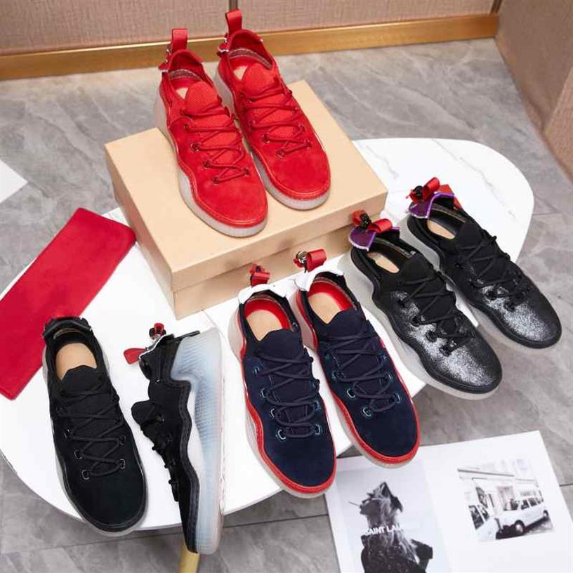 

Arpoador Low Top Sneakers lace up mesh men's shoes metal spiked leather shoes white transparent sole231V, Color4