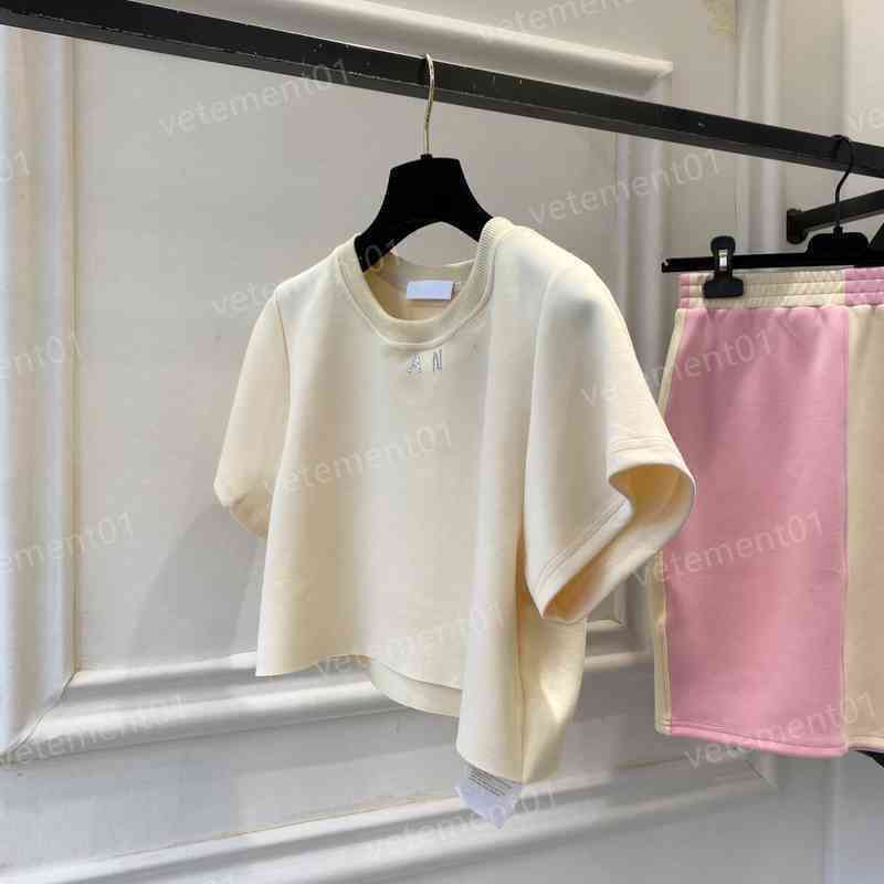 

Womens Two Piece Dress Fashion Casual Loose Cropped Top And Stretch Pack Hip Skirt Sets Women Designer Tracksuits For Women 0912