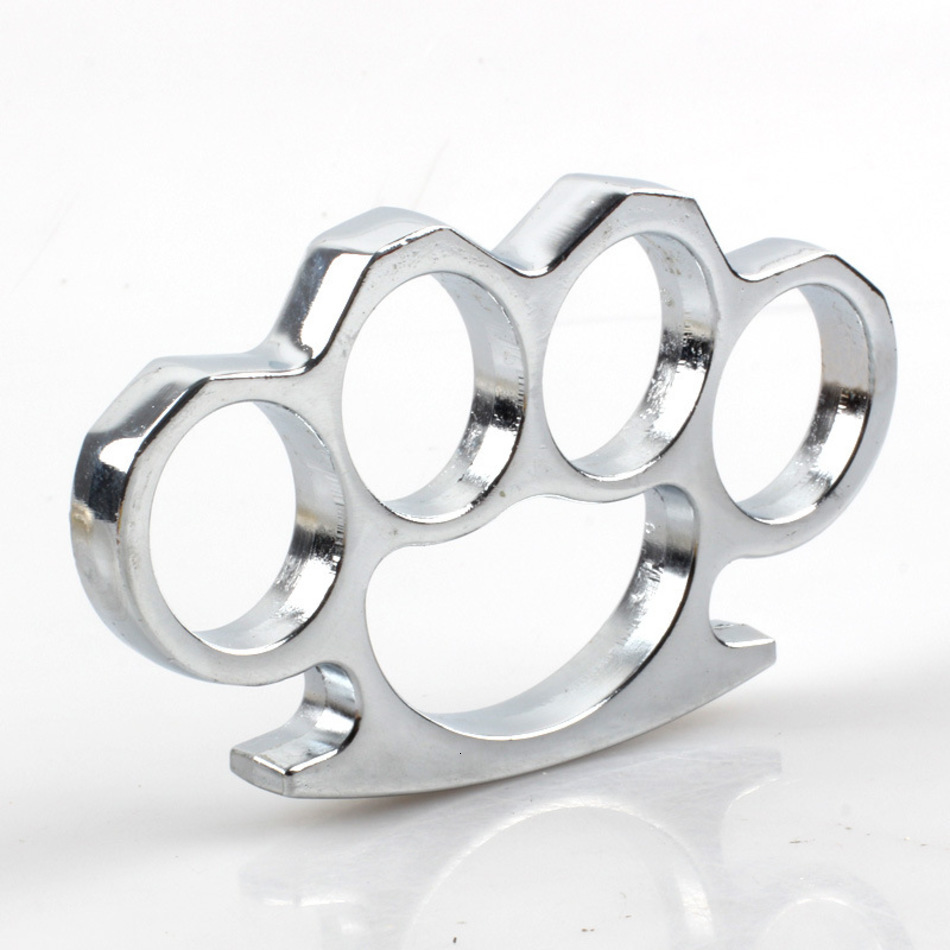 

Finger Thickened Four Fist Buckle Edc Self Defense Head Hard Zinc Alloy Tiger Ing on Board Broken Window Emergency SFISH 8NQP