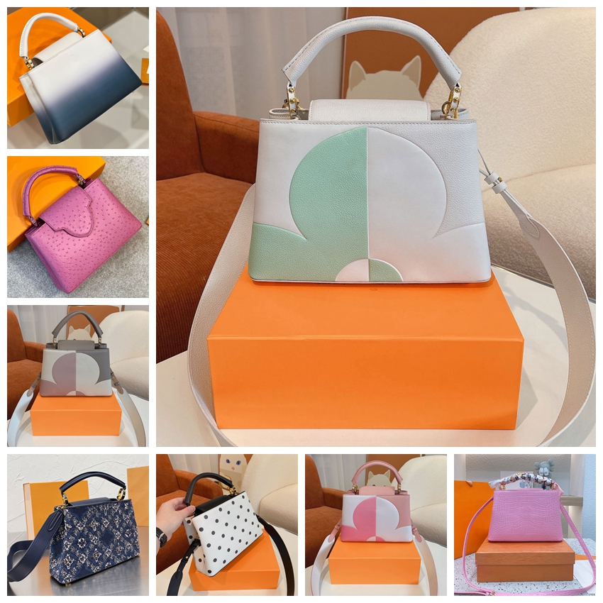 

Capucines BB Women Newwst Totes Designer Bags Purses Classic Handbags Wide Straps Shoulder Bag Top Quality Crossbody with Original, Box