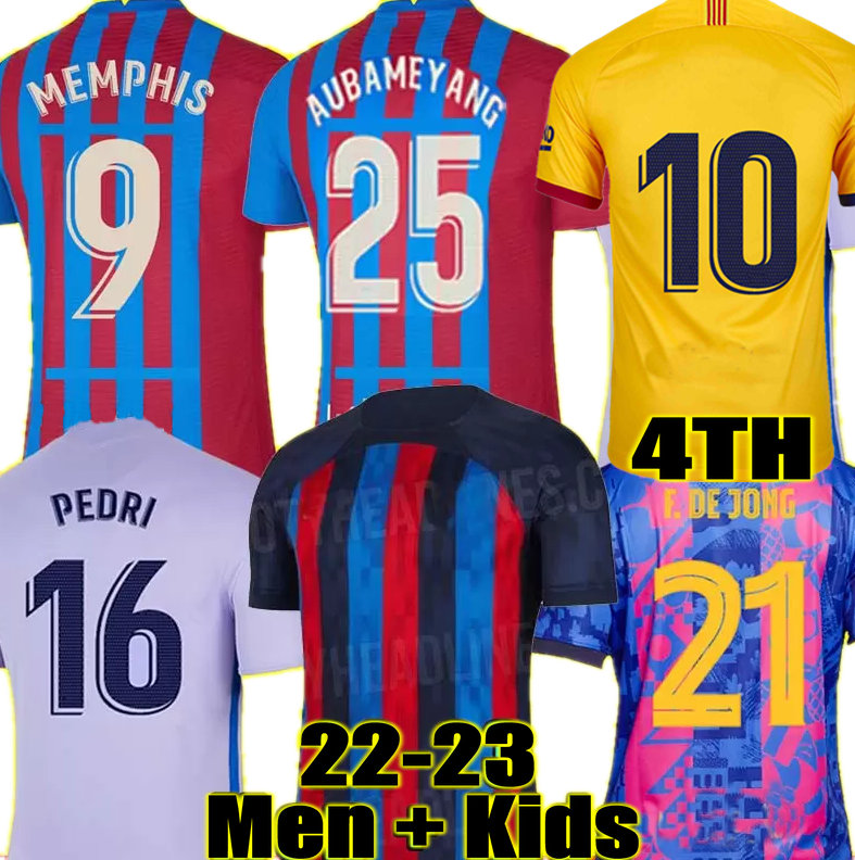 

Camisetas de football MEMPHIS PEDRI soccer jersey 21 22 ANSU FATI 2021 2022 F. DE JONG DEST kit shirt men kids Araujo Dani Alves Ferran Torres ADAMA Barcelona GAVI, Aldult 21 22 3rd ucl