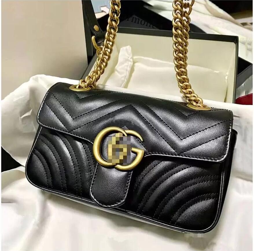 GGs LOUISS VUTTONS LVs YSLs Good Quality women designer Shoulder Crossbody bags leather Cross body chain bag Pure color womens handbag purse