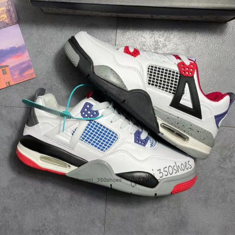 

2022 Men Women Jumpman 4 4s Basketball Shoes Cream Sail Black Cat White Cement Cactus Jack Mens Trainers Sport Designer Sneakrs c80, Color 7
