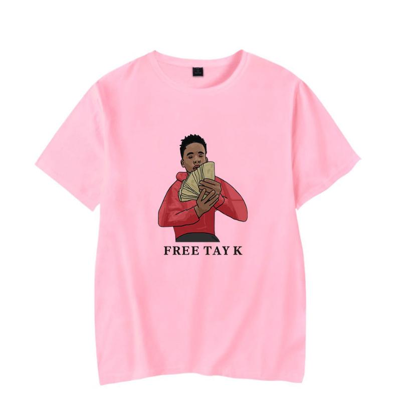 

Men's T-Shirts Pink Fashion Tay-K T Shirt Men/women O-Neck Casual Summer Cotton Ventilate Harajuku Short Sleeve Clothing, Black