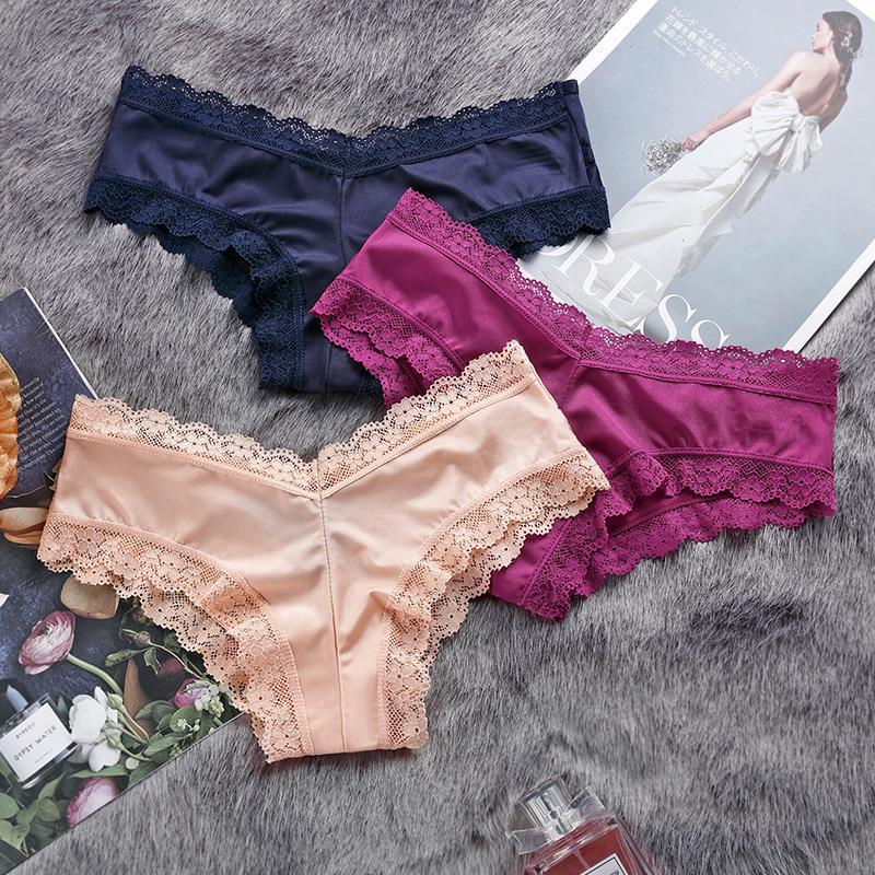 

Womens Underwear Sexy Lace Panties Fashion Hollow Out Comfort Briefs Low Waist Seamless Underpants Female Sesy Lingerie, Purpe