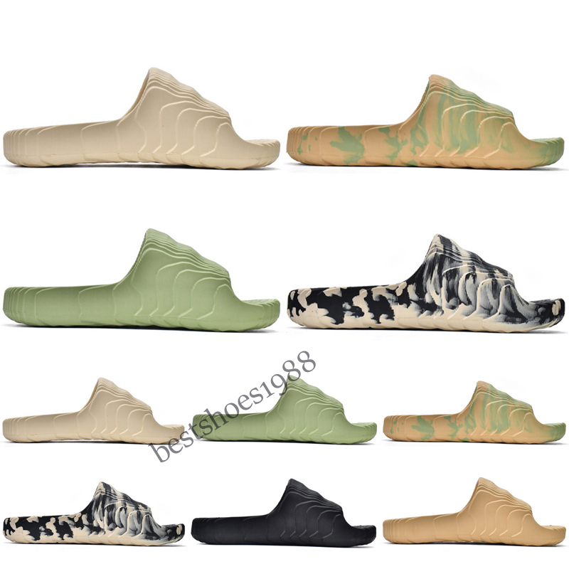 

Fashion Cool Slippers With OG Box Beach Sandals Magic Lime Desert Sand Designer mens womens Summer slides Shoes Black Grey men Newest Indoor Outdoor sandals, Color 2