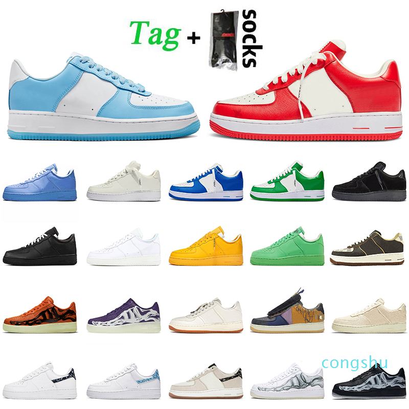 

Wholesale 2022 Classic Forse 1 Casual Shoes LVofffWhite 1s Printing Brown Nail Art Comet Red MCA University Blue Gold White Black Outdoor Spoers Platform 3, B19 university gold 36-45