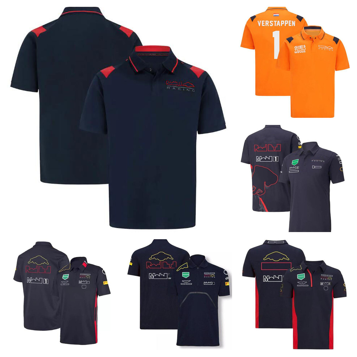 

2022 new F1 racing shirt summer team polo shirt same style customization
