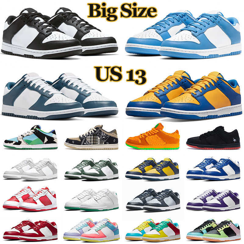 

Big Size US 13 men designer casual shoes Panda White Black UCLA Valerian University Blue Red Grey Fog women mens trainers sports sneakers