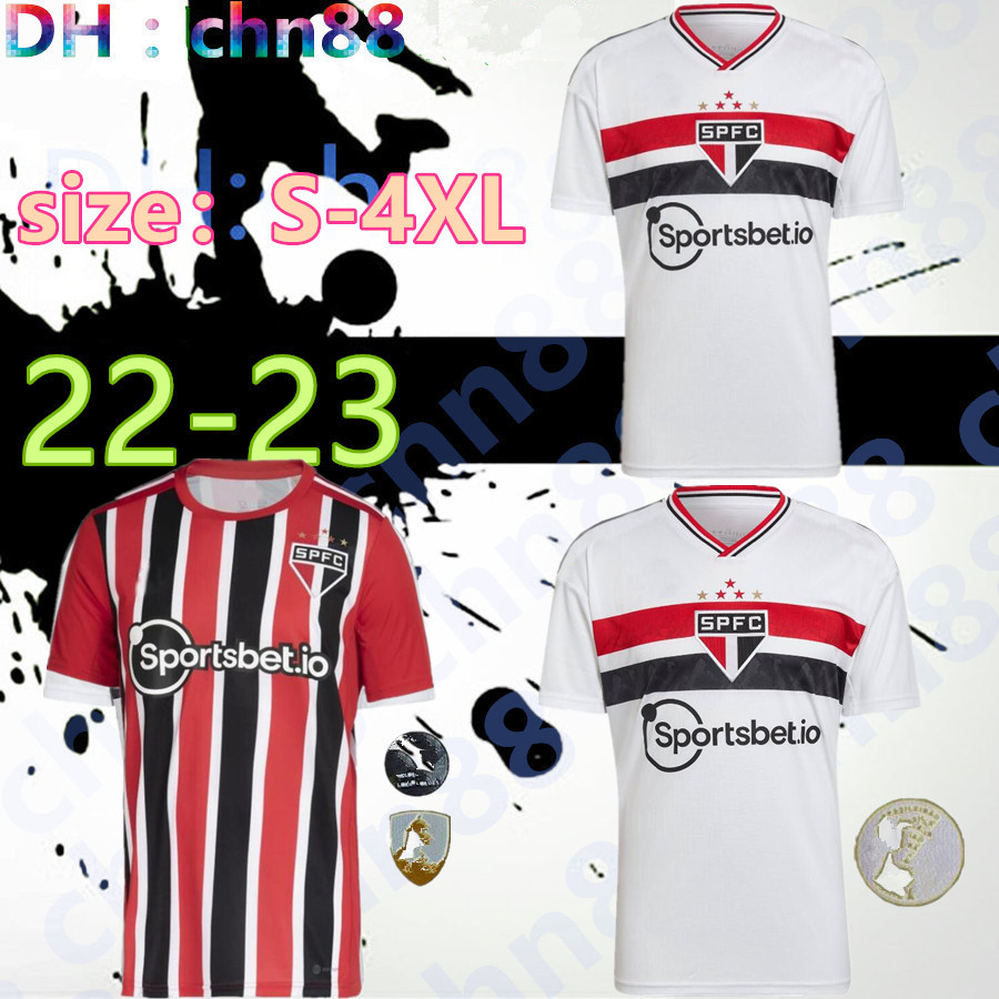 

22 23 Sao Paulo soccer jersey São Paulo Fans version LUAN Calleri Nikão G.SARA men kids Kits Luciano Igor Gomes Patrick camisa 2022 2023 home white footbal shirt size:S, Away