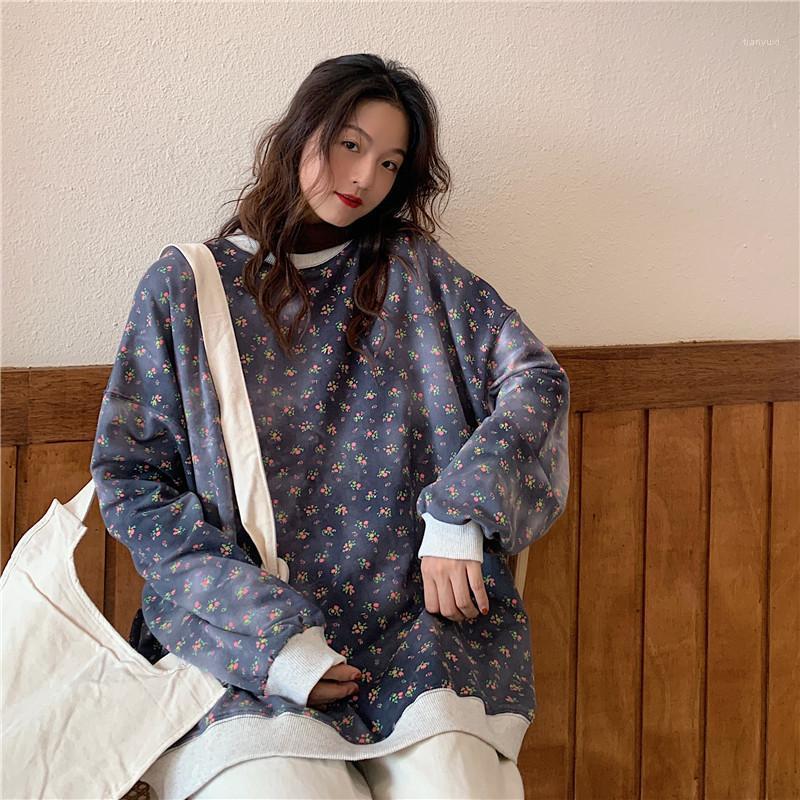

Women's Hoodies & Sweatshirts 2022 Fashion Tie-dye Plus Velvet Thick Sweatershirt Women Autumn And Winter Loose Korean Style Lazy All-match, Black
