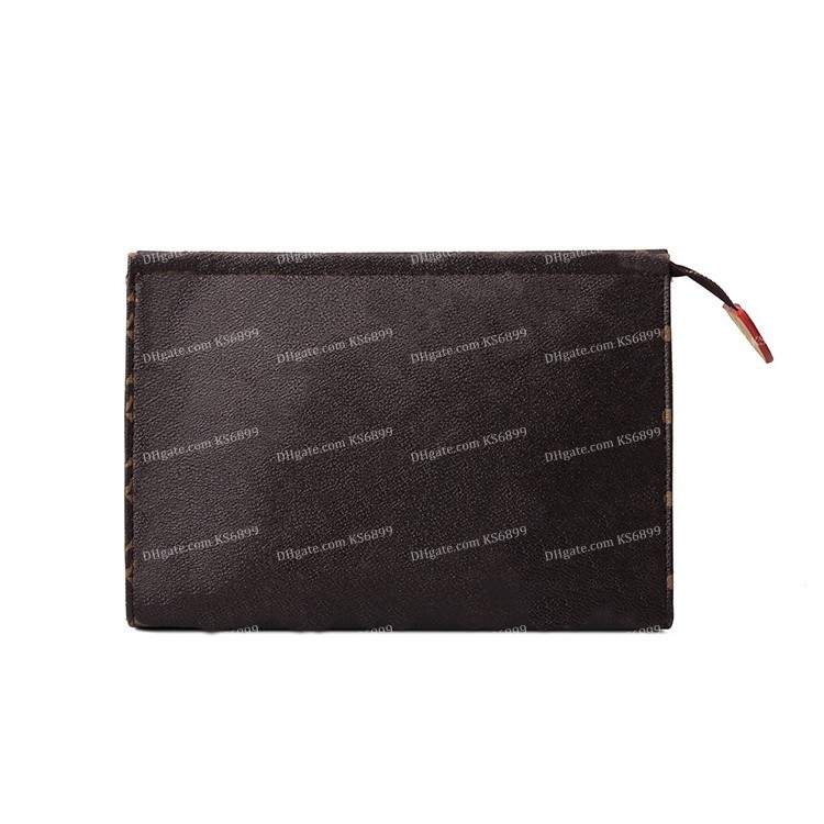 

High Quality Hand Bag Travel Toiletry Pouch 26cm Makeup Clutch Wallet Purse Women Leather Waterproof Cosmetic Bags For Men Womens With Dustbag KS6899, With dust bag