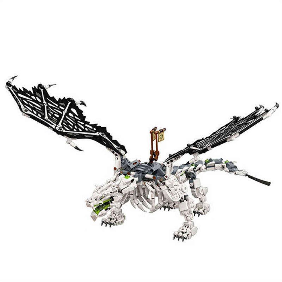 

Large movable building block doll skeleton wizard's flying dragon same paragraph Minger children's educational toy H1028284n