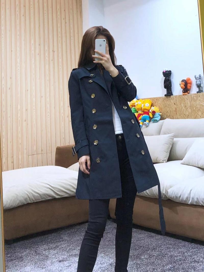 

Women' Trench Coats Spring And Autumn Korean Ladies Long Double-Breasted Windbreaker With Women' Coat Casual Loose CoatWomen, Khaki