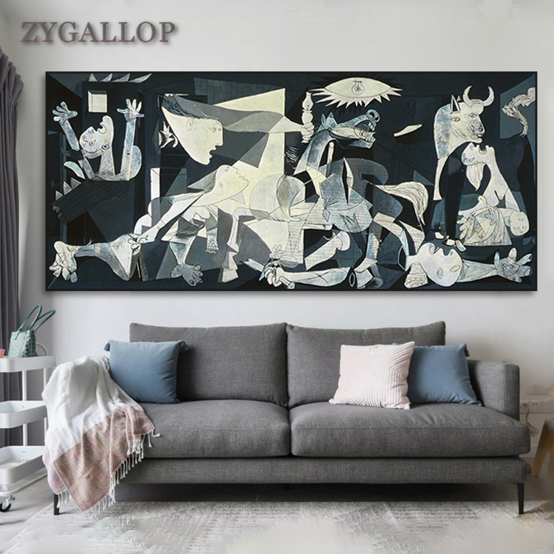 

Picasso Famous Art Paintings Guernica Print On Canvas Picasso Artwork Reproduction Wall Pictures For Living Room Home Decoration
