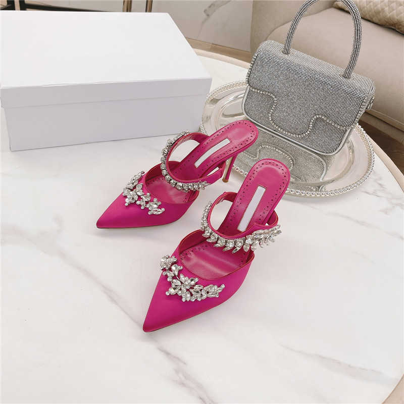 

2021 Womans Heels Dress Shoes Designer Crystal Diamond High Heel Sandals Wedding Party Fashion Sandal 35-42, 001